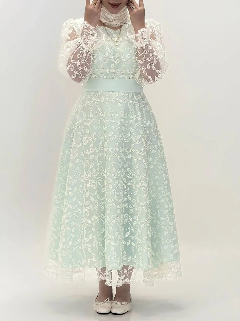 3527- پیراهن مزونی نیلی